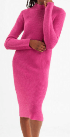 Strickkleid, Wollkleid in Pink von Alma & Lovis, Alpakawolle