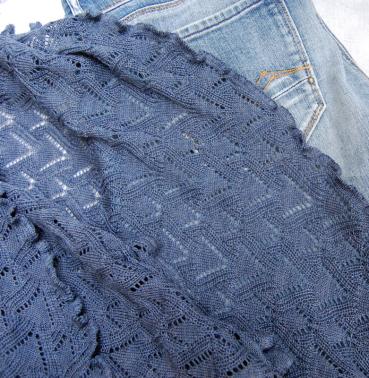 Invero Dreiecktuch Susi jeans, Farben , Struktur, Muster zu Jeans