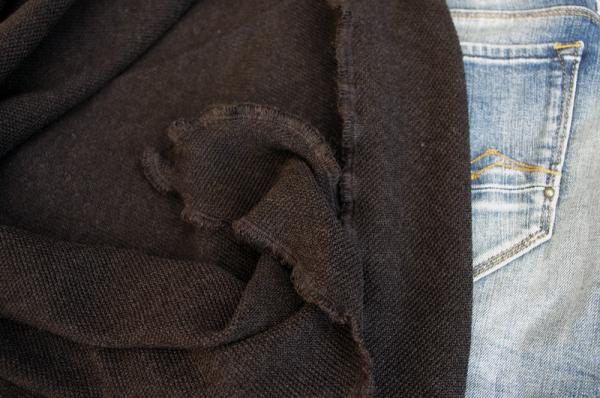 Invero Dreiecktuch Gina anthrazit, Farben , Struktur, Muster zu Jeans