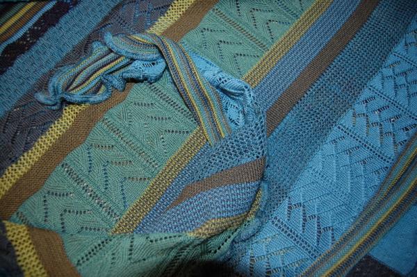 Invero Dreiecktuch Kyra petrol, Farben , Struktur, Muster