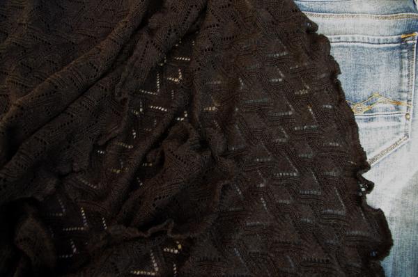 Invero Dreiecktuch Susi anthrazit, Farben , Struktur, Muster zu Jeans